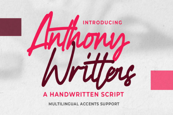 Anthony Writters: A Handwritten Font for Digital Branding