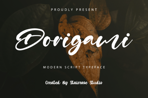 Dorigami: A Modern Script Typeface for Creative Projects