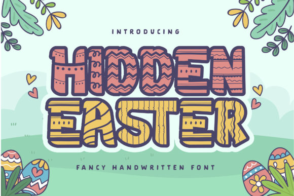 Hidden Easter Font for Spring Craft Projects