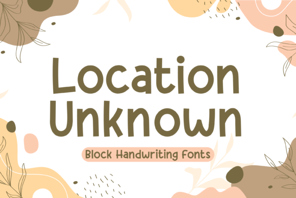 Location Unknown Font for Handmade Creations