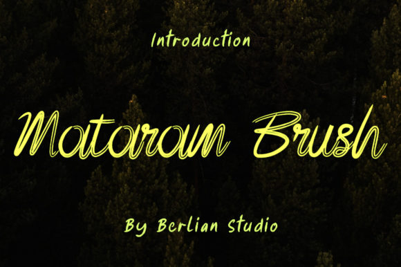 Mataram Brush: A Modern Script Font for Bold Branding